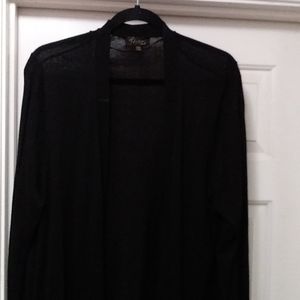 Long black cardigan sweater